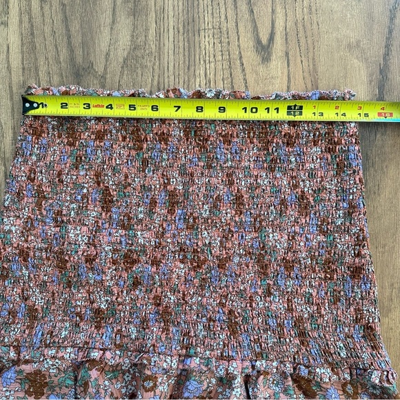 Veronica Beard Melodie Smocked Skirt Size 6 Cotton Floral Ruffle Mini Spring - Picture 7 of 11